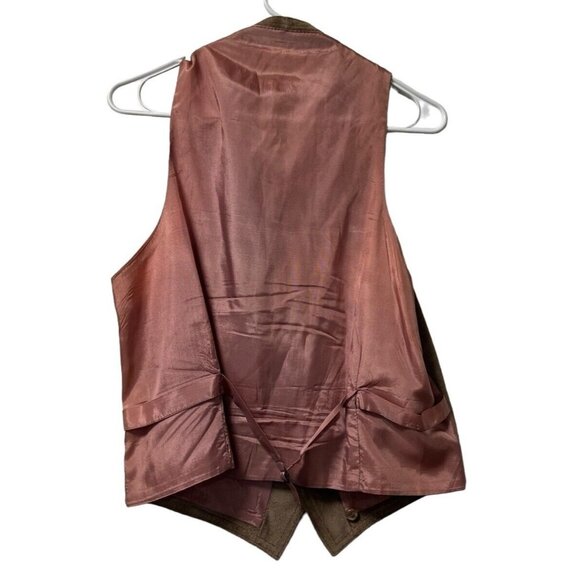 Or-Olon Suede Leather Vest Men Size 40 Brown Button Down Dress Style Classic - Picture 2 of 12